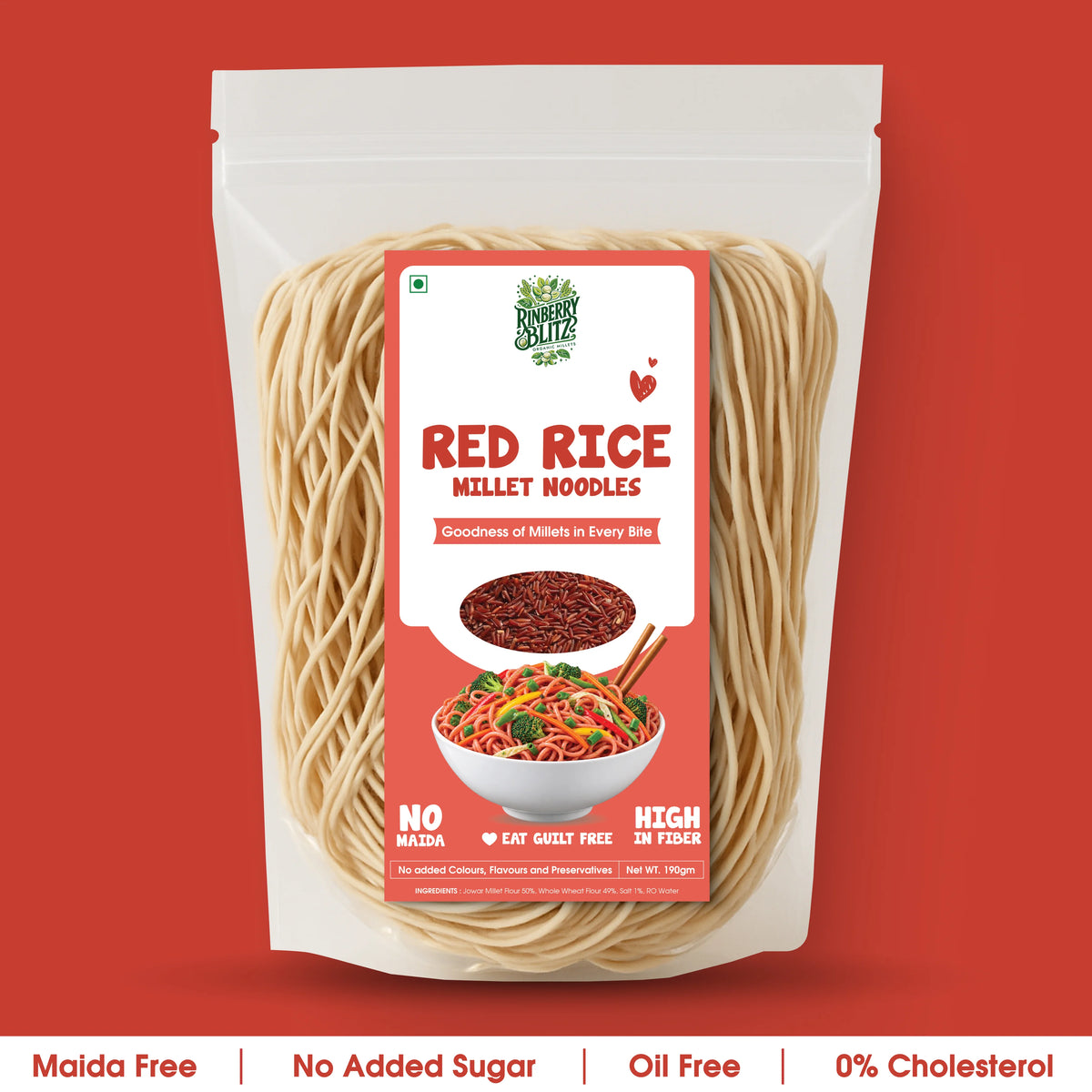 Red Rice Millet Noodles